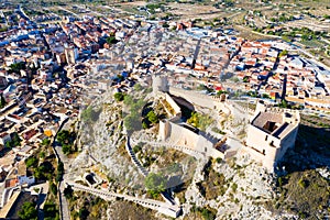 Aerial panoramic view of Ares de Maestrat in province of Castellon photo