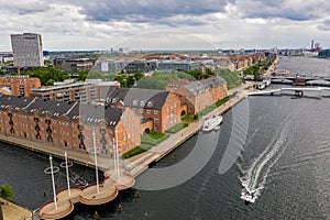 Aerial panoramic view of the Copenhagen