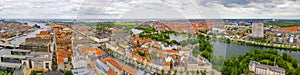 Aerial panoramic view of the Copenhagen