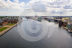 Aerial panoramic view of the Copenhagen