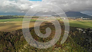 Aerial panoramic view of Huka Falls landscape, Taupo - New Zealand