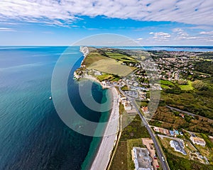 Aerial panoramic view of Isle of WIght