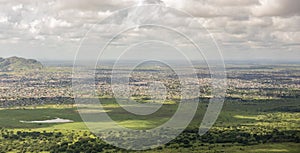 Aerial panoramic view of Juba, capital of South Sudan