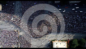 Aerial View Of Largescale Public Gatherings :Bird\'s Eye (Generative AI) photo
