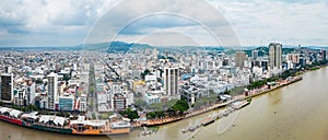 Aerial panoramic view of Malecon Simon Bolivar photo