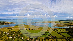 Aerial panoramic view of Newtown of isle of Wight