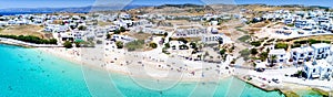 Aerial, panoramic view over the town of Koufonisi photo