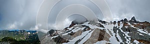 Aerial Panoramic View of Rocky Mountain Landscape.