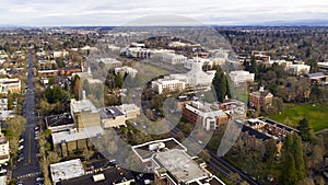 Aerial Panoramic View Salem Oregons State Capital City