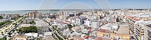 Aerial panoramic view of Sanlucar de Barrameda, Cadiz, Spain photo