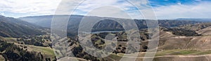 Aerial Panoramic View of Scenic California Hills