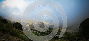 Aerial panoramic view to Filfil rainforest, Eritrea