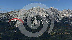 Paragliding around Wilder Kaiser, Tirol, Austria photo