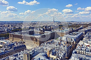 Aerial Paris cityscape France