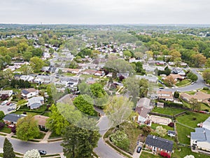 Aerial of Parkville homes in Baltimore County, Maryland