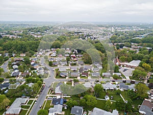 Aerial of Parkville homes in Baltimore County, Maryland