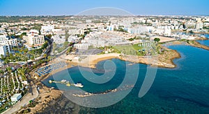 Aerial Pernera beach, Protaras, Cyprus