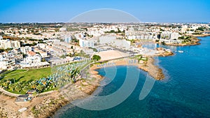 Aerial Pernera beach, Protaras, Cyprus