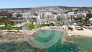 Aerial Pernera beach, Protaras, Cyprus