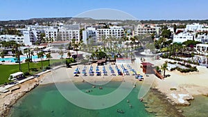 Aerial Pernera beach, Protaras, Cyprus