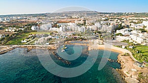 Aerial Pernera beach, Protaras, Cyprus