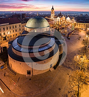 Aerial photo of Advent in Pecs, Hungary