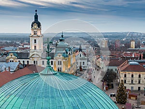 Aerial photo of Advent in Pecs, Hungary photo