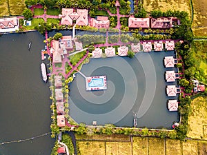 Aerial photo of Alappuzha India