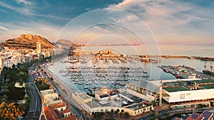 Aerial photo Alicante cityscape. Costa Blanca, Spain