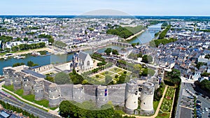 Aerial photo of Angers city castle photo