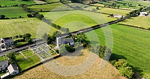 Aerial photo Ardclinis Church of Ireland Carnlough Co Antrim Northern Ireland