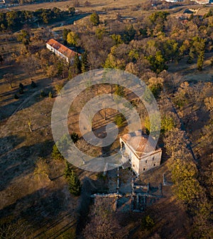 Aerial photo of Bali Beg Mosque in Nis, Serbia photo