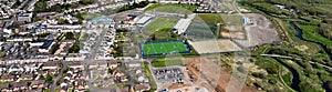 Aerial photo of Ballymena United Football Showgrounds Co Antrim Northern Ireland