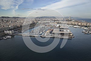 Aerial photo Barcelona port