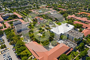 Aerial photo Barry University Miami Florida college campus