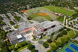 Aerial photo Barry University Miami Florida college campus