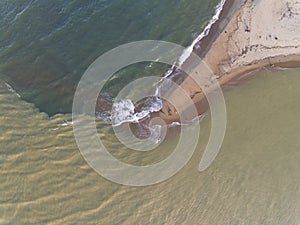 Aerial photo - beach view with brackish water