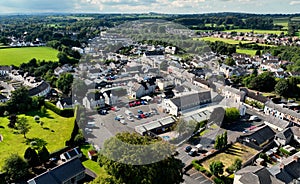 Aerial photo of Broughshane village Saint Patricks Slemish Northern Ireland