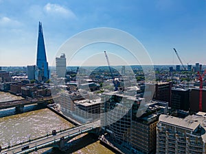 Aerial photo of buildings on London Bankside