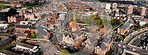 Aerial Photo of Carlisle Memorial Church Belfast Orange Hall Belfast City Clifton street in Northern Ireland