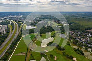 Aerial photo Celebration FL golf course landscape near highways