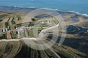 Aerial photo of the Chassiron Lighthouse