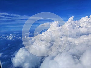 Aerial photo, clouds over Flores Island, NTT, Indonesia