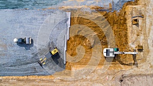 Aerial photo of a construction site in Treillieres