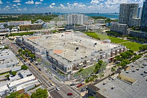 Aerial photo Dicks Sporting Goods store Midtown Shops Miami