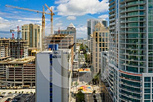 Aerial photo Downtown Fort Lauderdale Florida Las Olas Boulevard