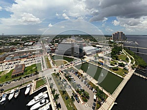Aerial photo Downtown Fort Myers FL USA