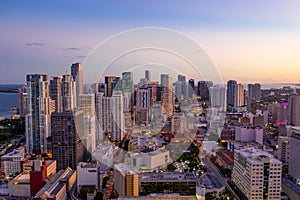 Aerial photo Downtown Miami all logos removed photo