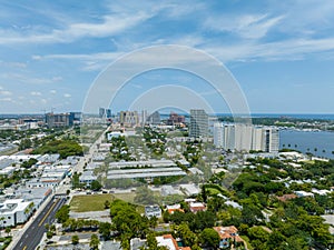 Aerial photo Downtown West Palm Beach FL circa 2023