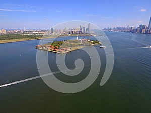 Aerial photo Ellis Island New York